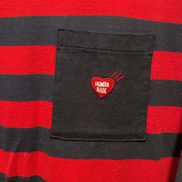 Human Made Pocket Heart Striped Tee - Picture 2 of 6